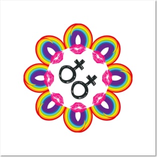 female gender gay mandala Posters and Art